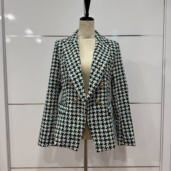 New Attentif Paris Golden Button Knitted Double Breasted Blazer, Size 38/M - Picture 7 of 17